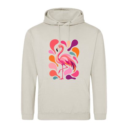 Blush in Motion Adult Hoodie - Freeform Fauna Natural Stone colour variant image