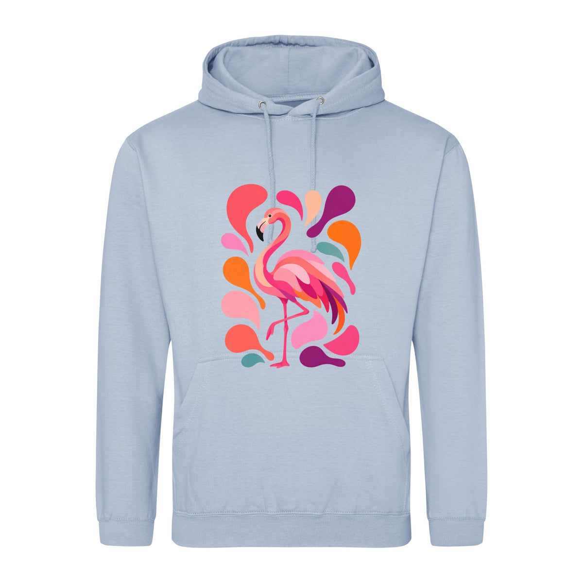 Blush in Motion Adult Hoodie - Freeform Fauna Sky Blue colour variant image