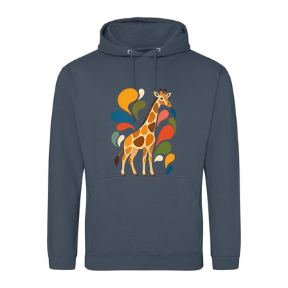 Sunlit Safari Adult Hoodie - Freeform Fauna Airforce Blue colour variant image