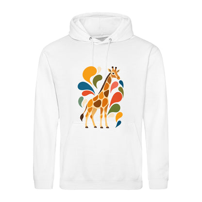 Sunlit Safari Adult Hoodie - Freeform Fauna Arctic White colour variant image