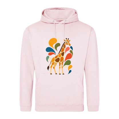 Sunlit Safari Adult Hoodie - Freeform Fauna Baby Pink colour variant image
