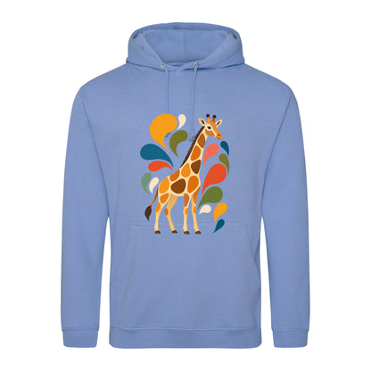 Sunlit Safari Adult Hoodie - Freeform Fauna Cornflower Blue colour variant image