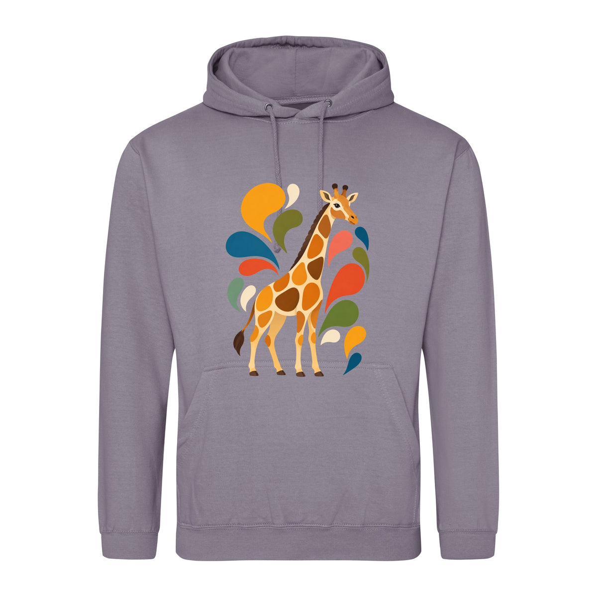 Sunlit Safari Adult Hoodie - Freeform Fauna Dusty Lilac colour variant image
