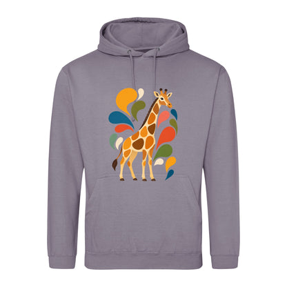Sunlit Safari Adult Hoodie - Freeform Fauna Dusty Lilac colour variant image