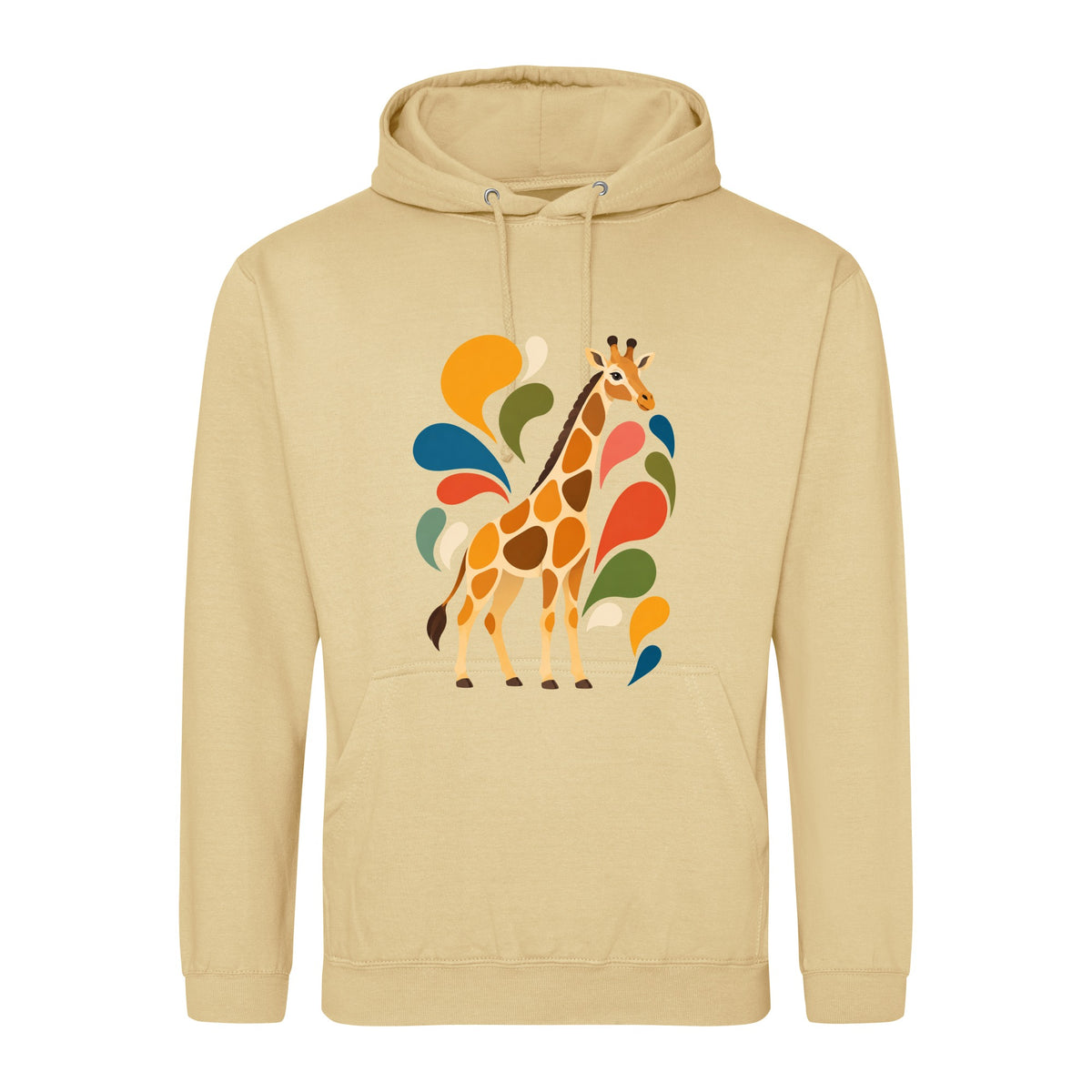 Sunlit Safari Adult Hoodie - Freeform Fauna Desert Sand colour variant image