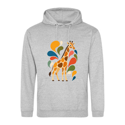 Sunlit Safari Adult Hoodie - Freeform Fauna Heather Grey colour variant image