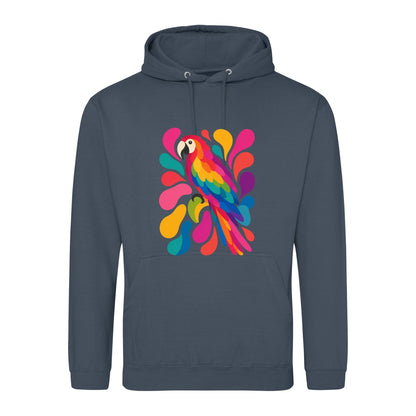 Tropical Burst Adult Hoodie - Freeform Fauna Airforce Blue colour variant image