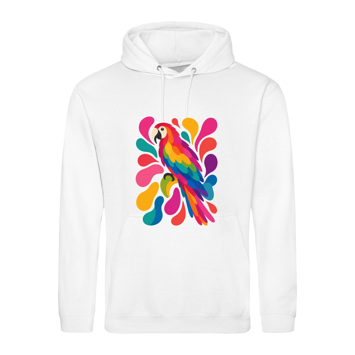Tropical Burst Adult Hoodie - Freeform Fauna Arctic White colour variant image