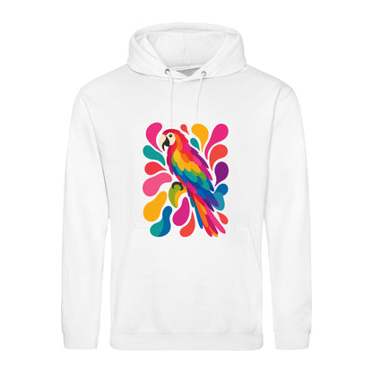 Tropical Burst Adult Hoodie - Freeform Fauna Arctic White colour variant image