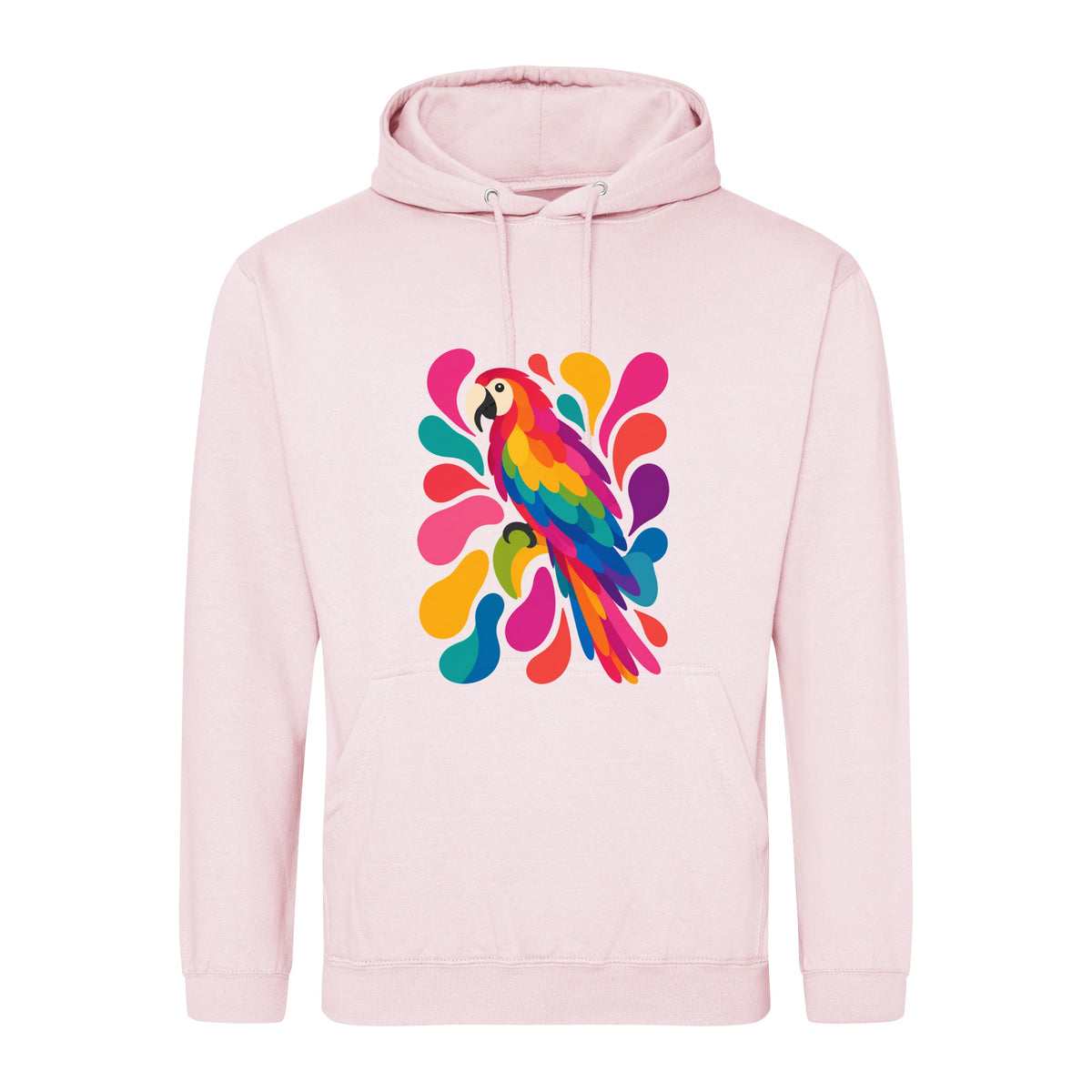Tropical Burst Adult Hoodie - Freeform Fauna Baby Pink colour variant image