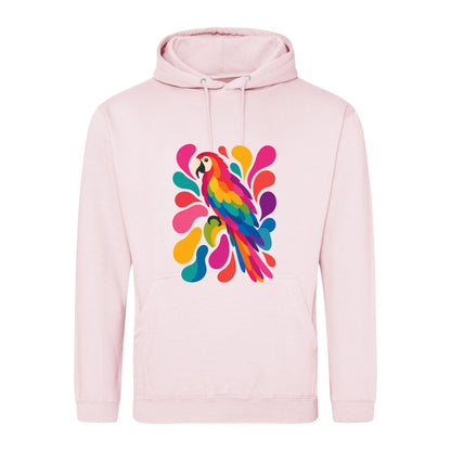 Tropical Burst Adult Hoodie - Freeform Fauna Baby Pink colour variant image