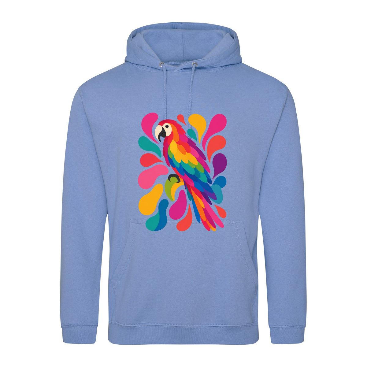Tropical Burst Adult Hoodie - Freeform Fauna Cornflower Blue colour variant image
