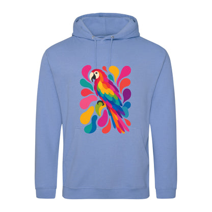 Tropical Burst Adult Hoodie - Freeform Fauna Cornflower Blue colour variant image