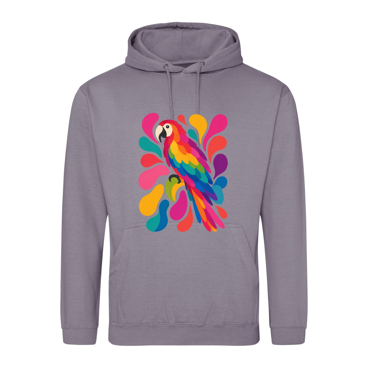Tropical Burst Adult Hoodie - Freeform Fauna Dusty Lilac colour variant image
