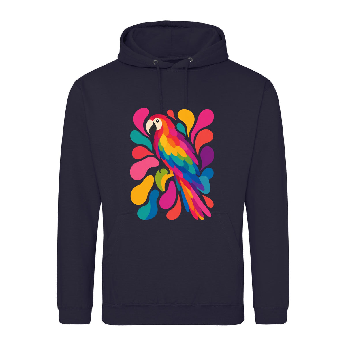 Tropical Burst Adult Hoodie - Freeform Fauna French Navy colour variant image