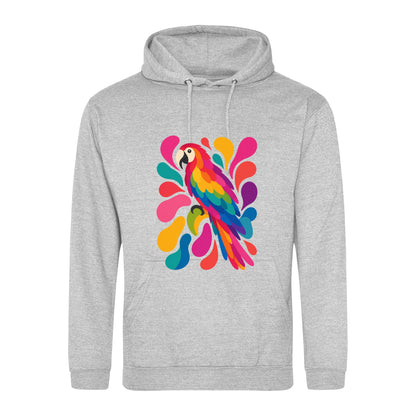 Tropical Burst Adult Hoodie - Freeform Fauna Heather Grey colour variant image