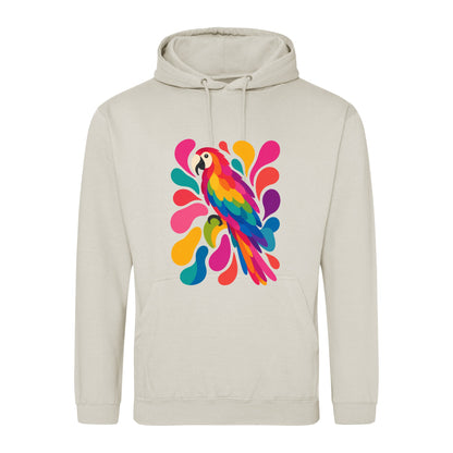Tropical Burst Adult Hoodie - Freeform Fauna Natural Stone colour variant image