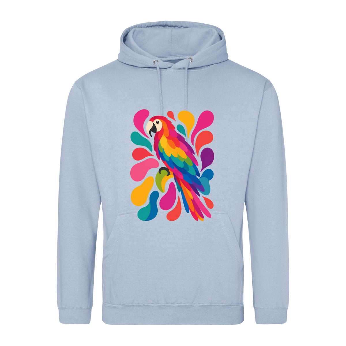 Tropical Burst Adult Hoodie - Freeform Fauna Sky Blue colour variant image
