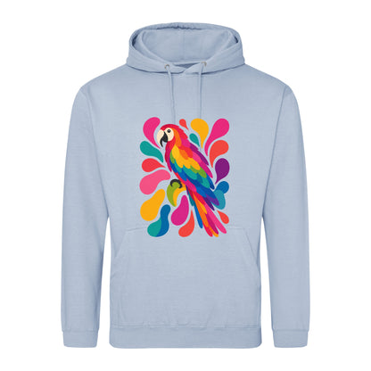 Tropical Burst Adult Hoodie - Freeform Fauna Sky Blue colour variant image