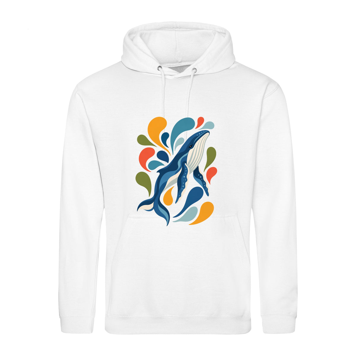 Ocean Song Adult Hoodie - Freeform Fauna Arctic White colour variant image