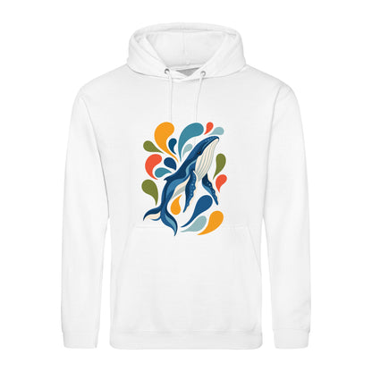 Ocean Song Adult Hoodie - Freeform Fauna Arctic White colour variant image