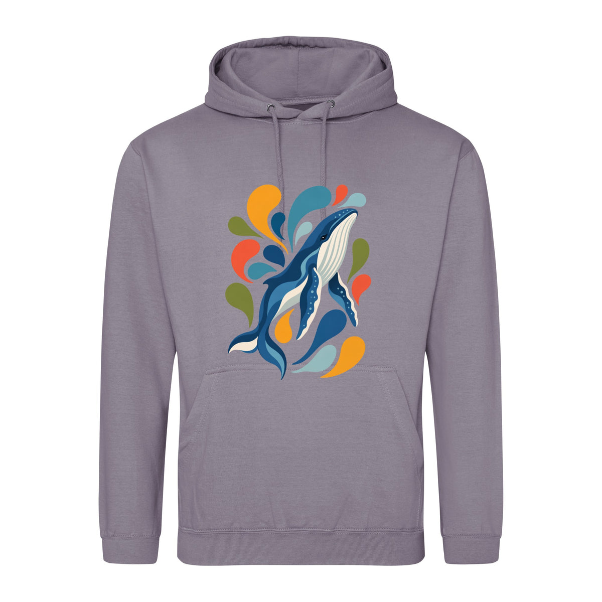 Ocean Song Adult Hoodie - Freeform Fauna Dusty Lilac colour variant image
