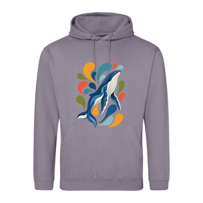 Ocean Song Adult Hoodie - Freeform Fauna Dusty Lilac colour variant image