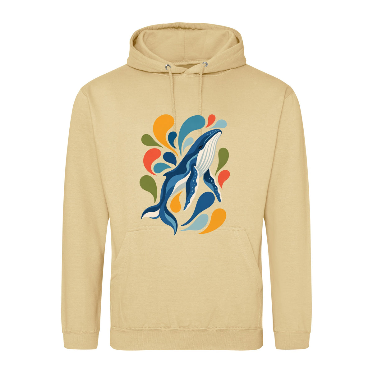 Ocean Song Adult Hoodie - Freeform Fauna Desert Sand colour variant image
