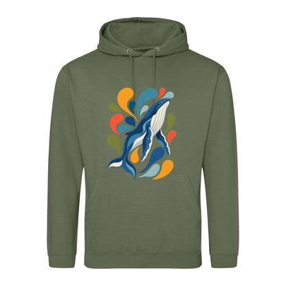 Ocean Song Adult Hoodie - Freeform Fauna Earthy Green colour variant image