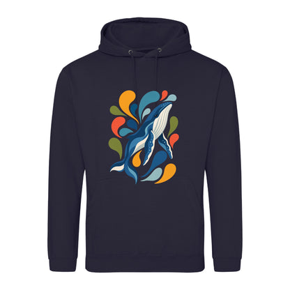 Ocean Song Adult Hoodie - Freeform Fauna French Navy colour variant image