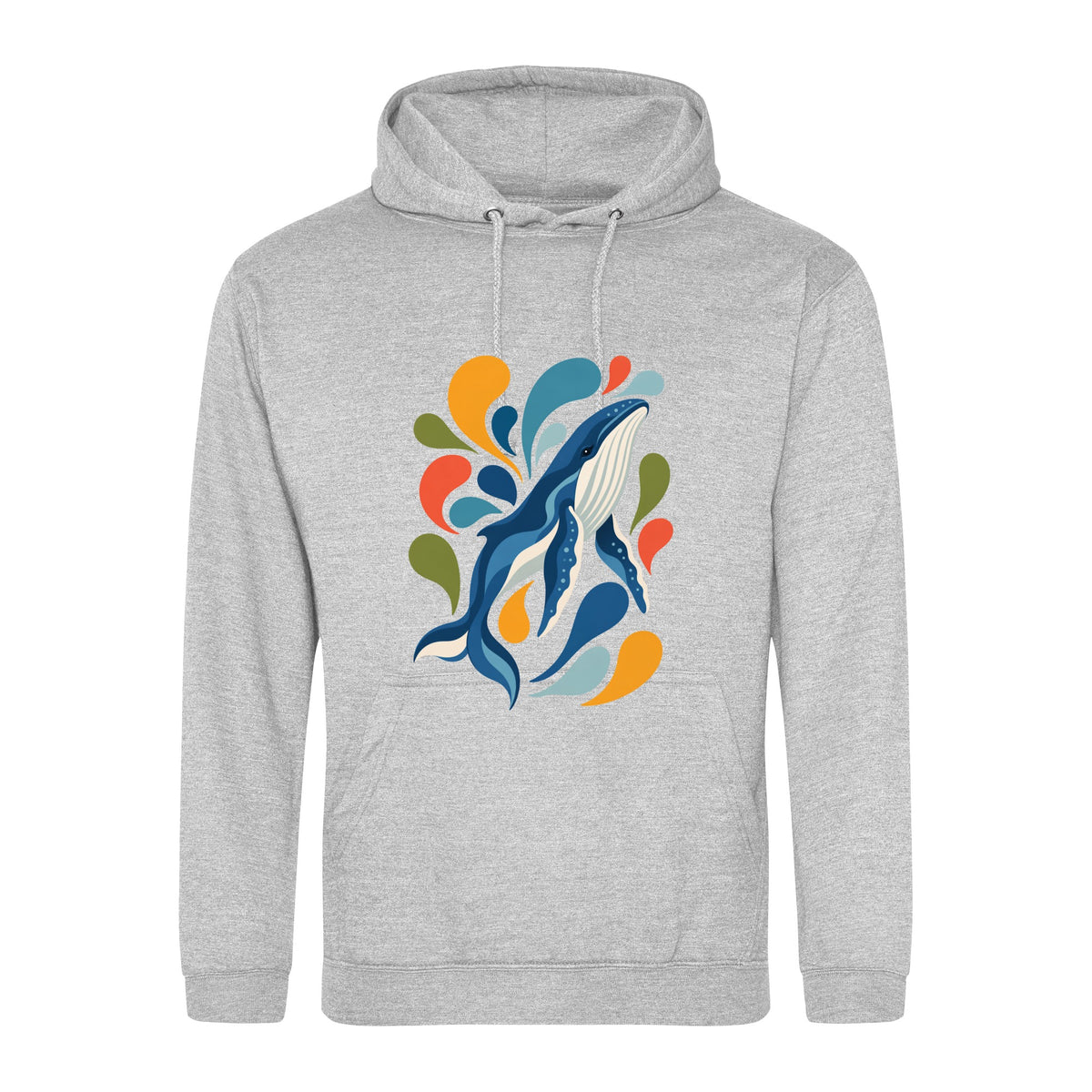 Ocean Song Adult Hoodie - Freeform Fauna Heather Grey colour variant image
