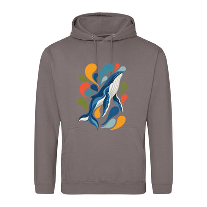 Ocean Song Adult Hoodie - Freeform Fauna Mocha Brown colour variant image