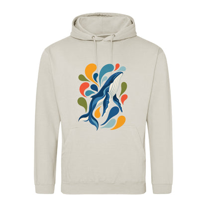 Ocean Song Adult Hoodie - Freeform Fauna Natural Stone colour variant image