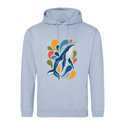 Ocean Song Adult Hoodie - Freeform Fauna Sky Blue colour variant image