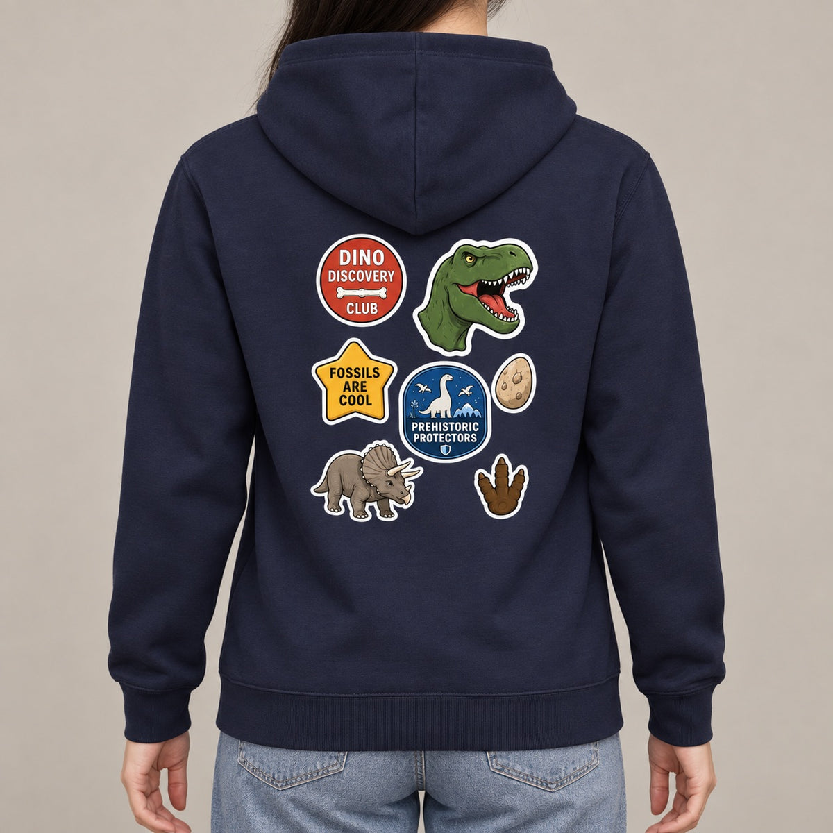 Dino Discovery Club Adult Hoodie - Badges of the Wild lead image
