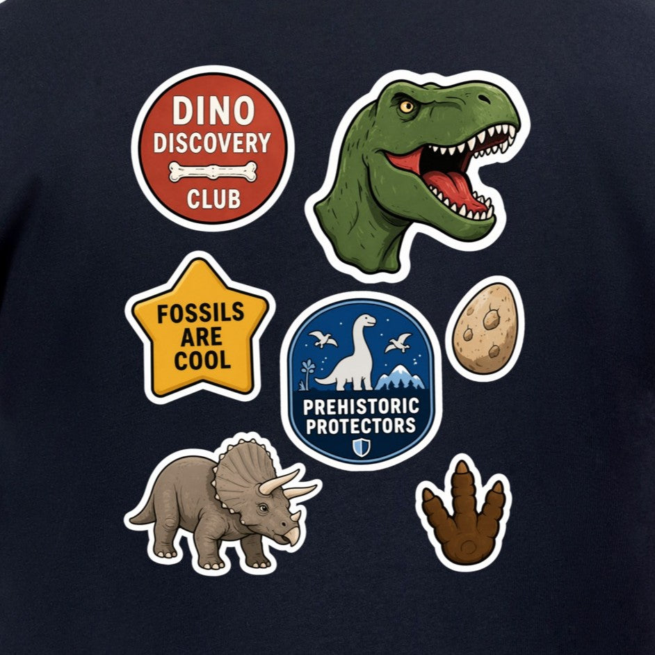 Dino Discovery Club Adult Hoodie - Badges of the Wild gallery image 2