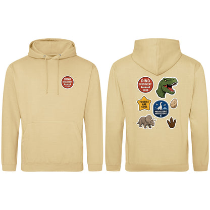 Dino Discovery Club Adult Hoodie - Badges of the Wild Desert Sand colour variant image