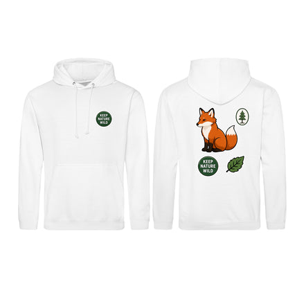 Keep Nature Wild Adult Hoodie - Badges of the Wild Arctic White colour variant image