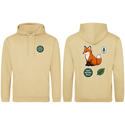 Keep Nature Wild Adult Hoodie - Badges of the Wild Desert Sand colour variant image