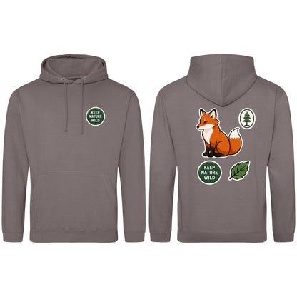 Keep Nature Wild Adult Hoodie - Badges of the Wild Mocha Brown colour variant image
