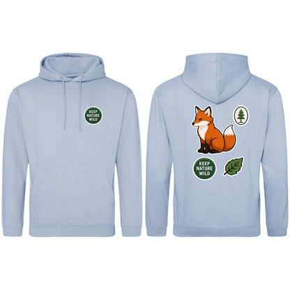 Keep Nature Wild Adult Hoodie - Badges of the Wild Sky Blue colour variant image