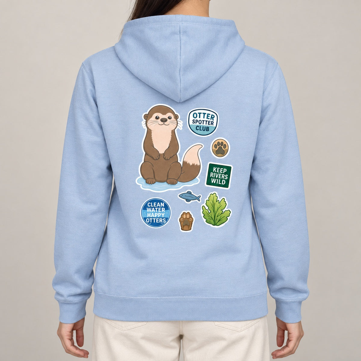 Otter Spotter Club Adult Hoodie - Badges of the Wild lead image