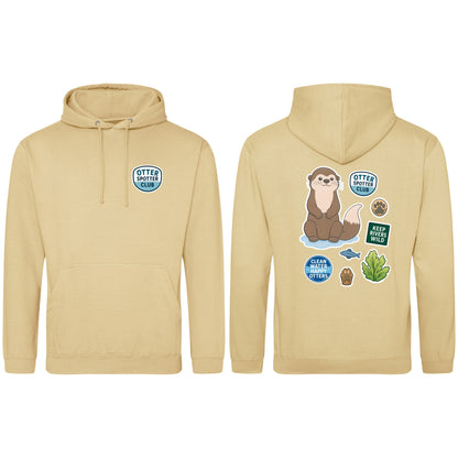 Otter Spotter Club Adult Hoodie - Badges of the Wild Desert Sand colour variant image