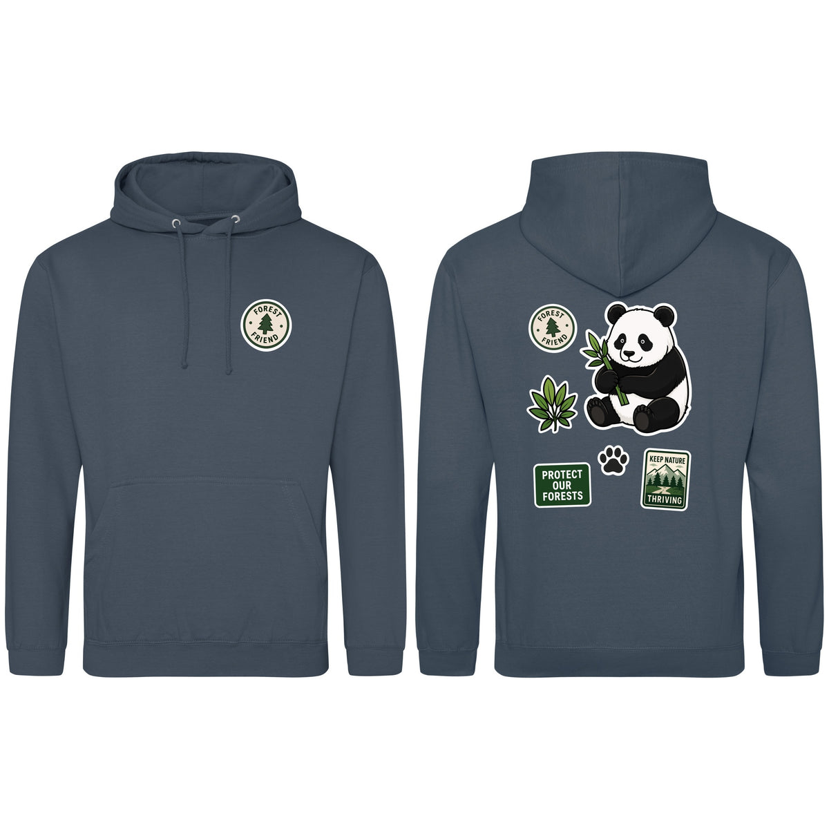 Forest Protector Adult Hoodie - Badges of the Wild Airforce Blue colour variant image