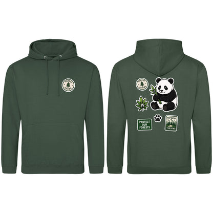 Forest Protector Adult Hoodie - Badges of the Wild Bottle Green colour variant image