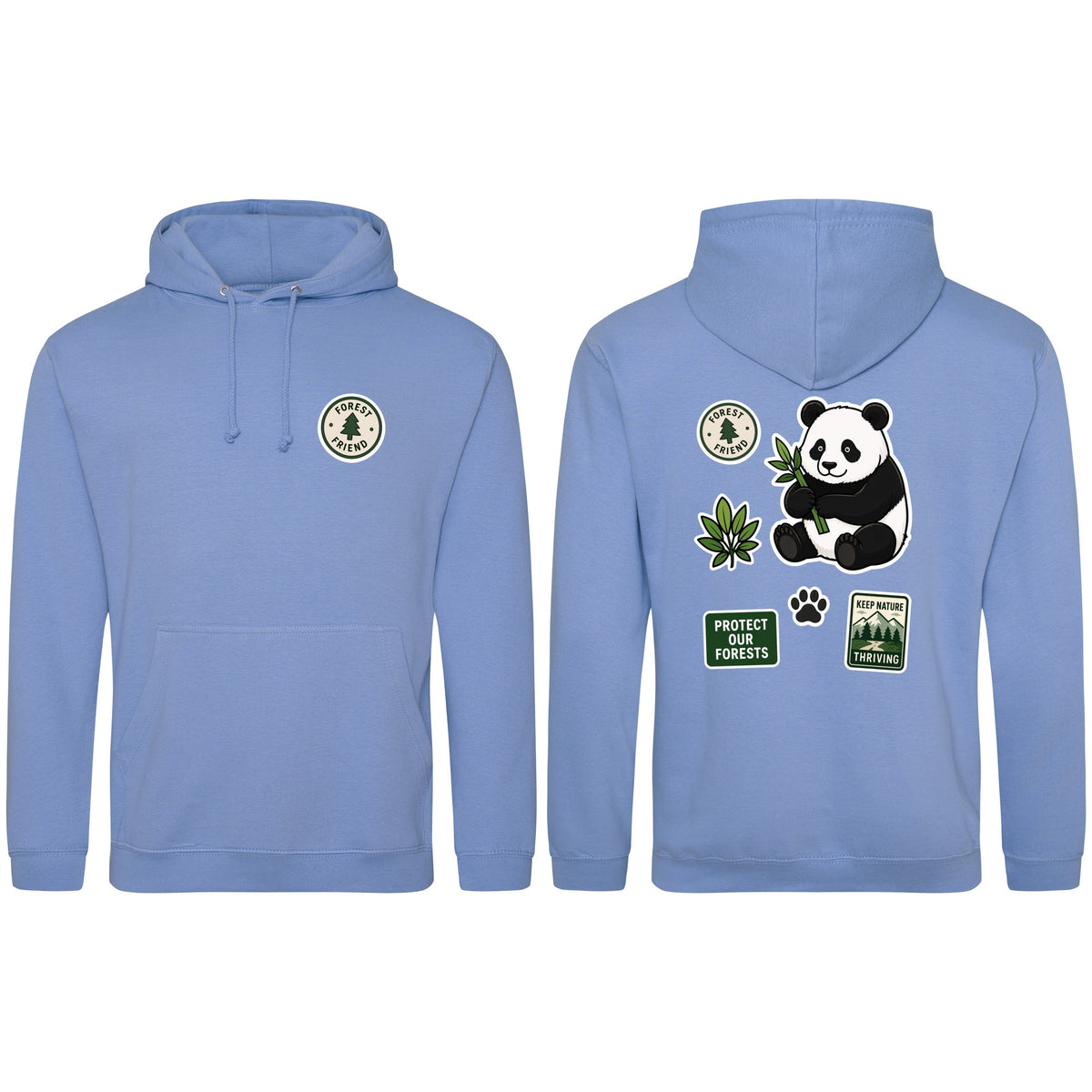 Forest Protector Adult Hoodie - Badges of the Wild Cornflower Blue colour variant image