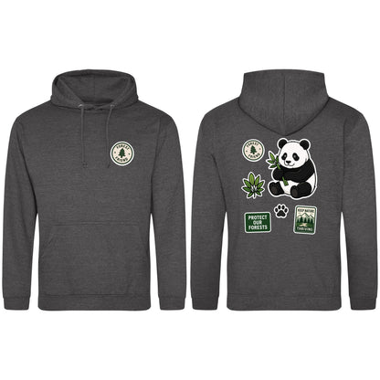Forest Protector Adult Hoodie - Badges of the Wild Charcoal colour variant image