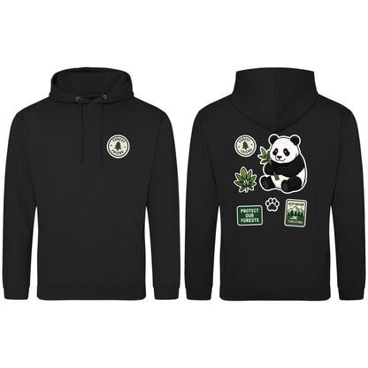 Forest Protector Adult Hoodie - Badges of the Wild Deep Black colour variant image