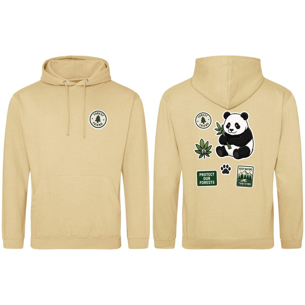 Forest Protector Adult Hoodie - Badges of the Wild Desert Sand colour variant image