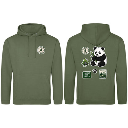 Forest Protector Adult Hoodie - Badges of the Wild Earthy Green colour variant image